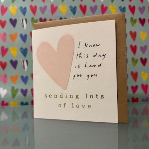 Thinking of you card - I know this day is hard for you.. Thinking of you card - I know this day is hard for you..